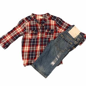 Baby H&M top & Baby Gap jeans